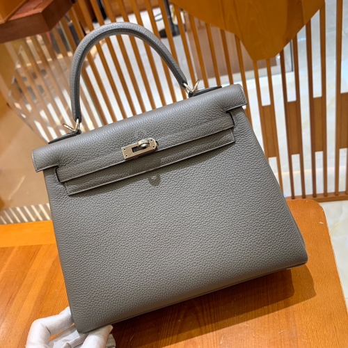그린엘 에르메스 켈리 25 토고 퓨터 그레이 실버 버클
