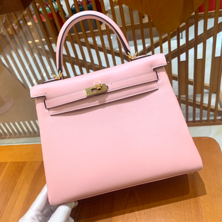 그린엘 에르메스 켈리 25 토고 사쿠라 핑크 골드 버클
