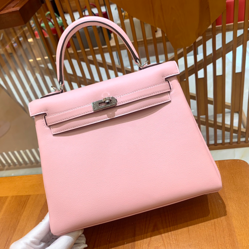 그린엘 에르메스 켈리 25 토고 사쿠라 핑크 실버 버클