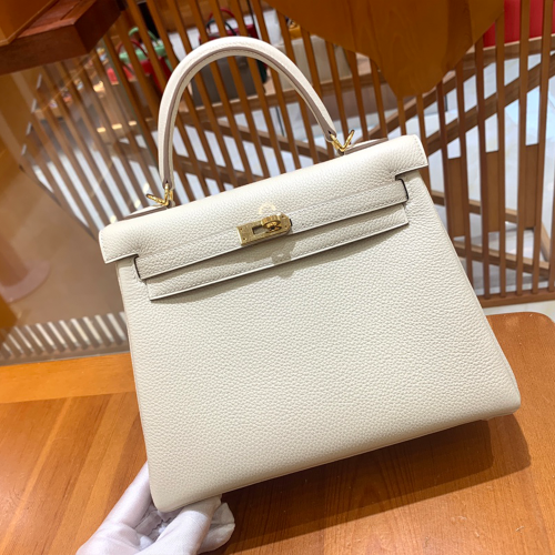 그린엘 에르메스 켈리 25 토고 밀크셰이크 골드 버클