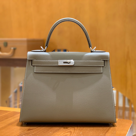 그린엘 에르메스 켈리 28 엡송 그레이 실버 버클