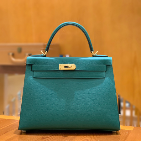 그린엘 에르메스 켈리 28 엡송 말라카이트 그린 골드 버클