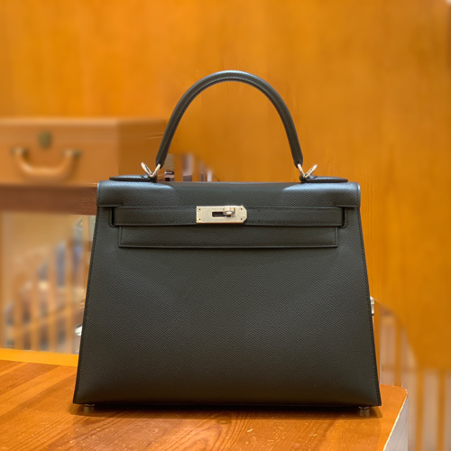 그린엘 에르메스 켈리 28 엡송 블랙 실버 버클