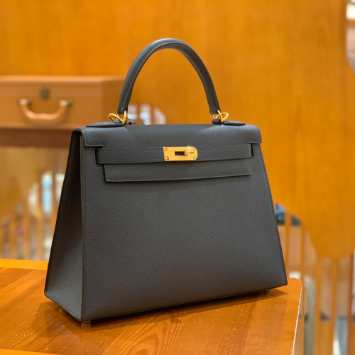 그린엘 에르메스 켈리 28 엡송 미드나잇 블루 골드 버클