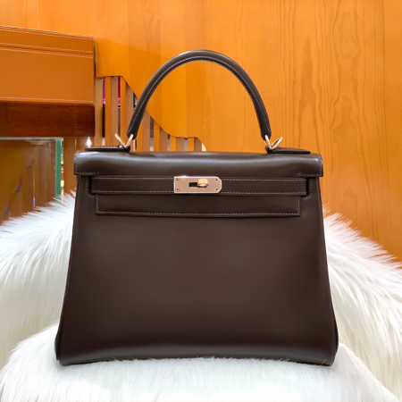 그린엘 에르메스 켈리 28 토고 초콜릿 골드 버클