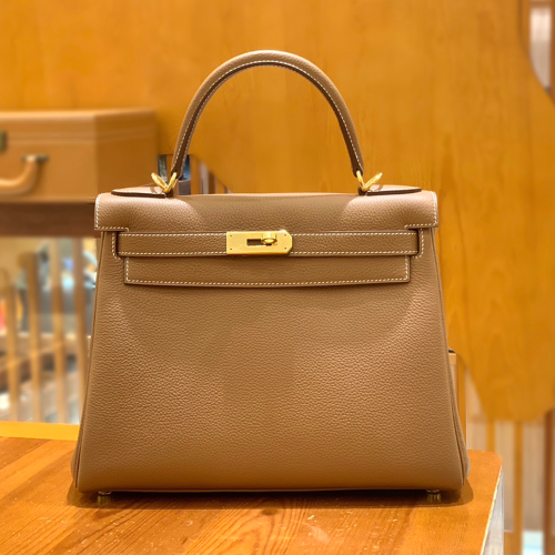 그린엘 에르메스 켈리 28 토고 골드 ​​브라운 골드 버클