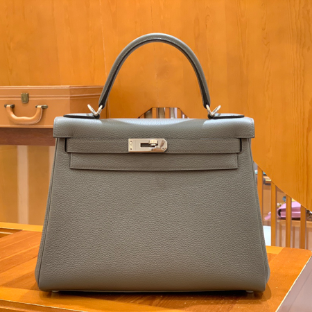 그린엘 에르메스 켈리 28 토고 퓨터 그레이 실버 버클