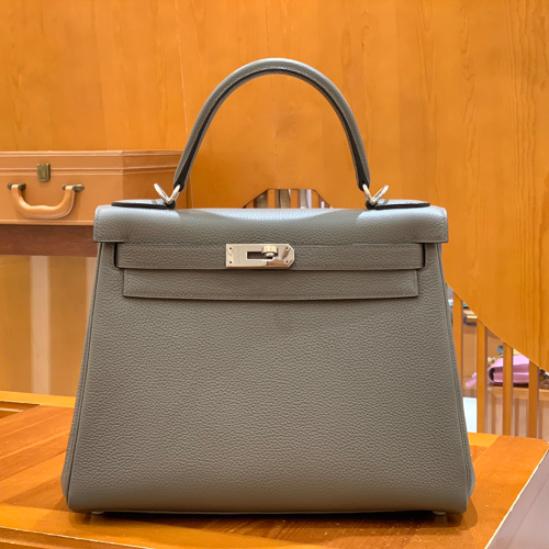 그린엘 에르메스 켈리 28 토고 퓨터 그레이 실버 버클
