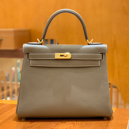 그린엘 에르메스 켈리 28 토고 그레이 골드 버클