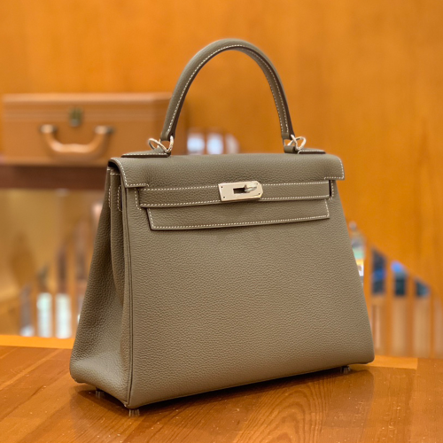 그린엘 에르메스 켈리 28 토고 그레이 실버 버클