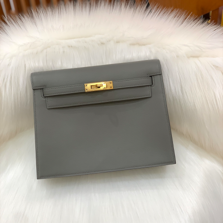 그린엘 에르메스 켈리 단스 그레이 골드 버클