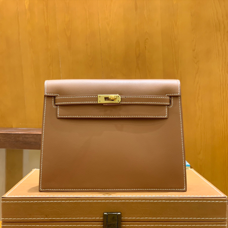 그린엘 에르메스 켈리 단스 골드 브라운 골드 버클