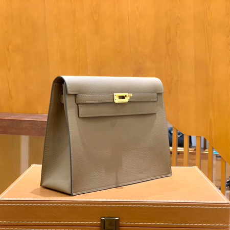 그린엘 에르메스 켈리 단스 브라운 골드 버클