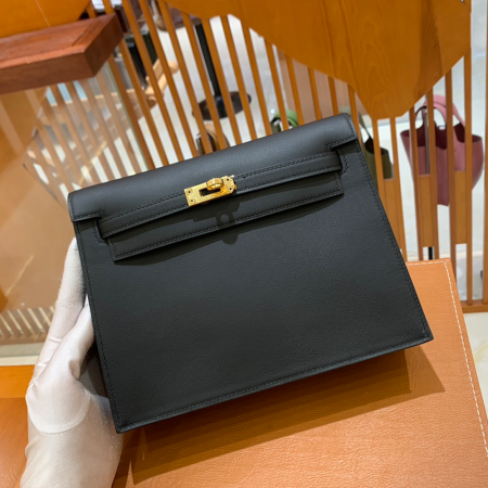 그린엘 에르메스 켈리 단스 스위프트 블랙 골드 버클