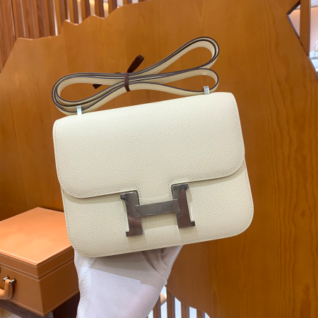 그린엘 에르메스 콘스탄스 18 엡송 크림 화이트 실버 버클
