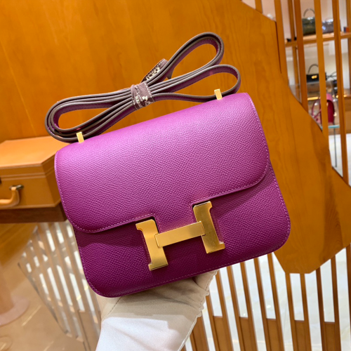 그린엘 에르메스 콘스탄스 18 엡송 아네모네 퍼플 골드 버클