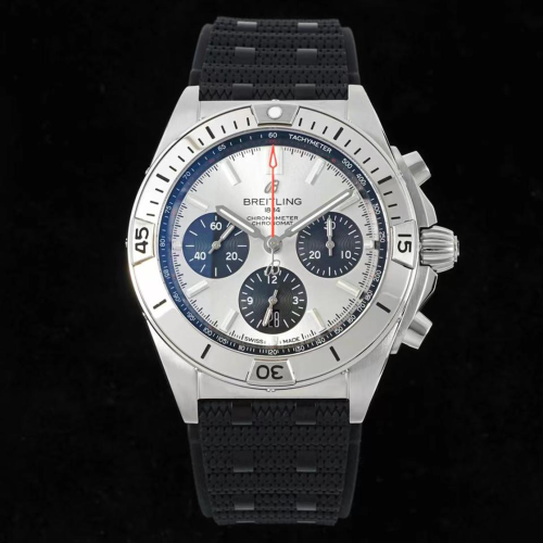 TF공장 브라이틀링 크로노맷 B01 실버 다이얼 42mm AB01344A1C1A1