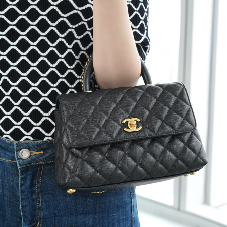 팬더샵 샤넬 23P 코코 핸들 탑 핸들백 미디엄