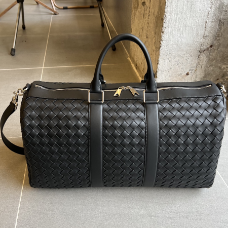 보테가베네타 클래식 인트레치아토 더플백 블랙 650066