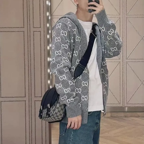 구찌 리버시블 울 후드 집업 그레이 794935XKD7E 1423