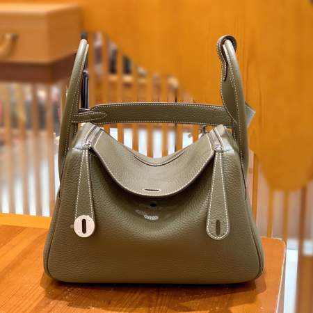 그린엘 에르메스 린디 26 그레이 실버 버클