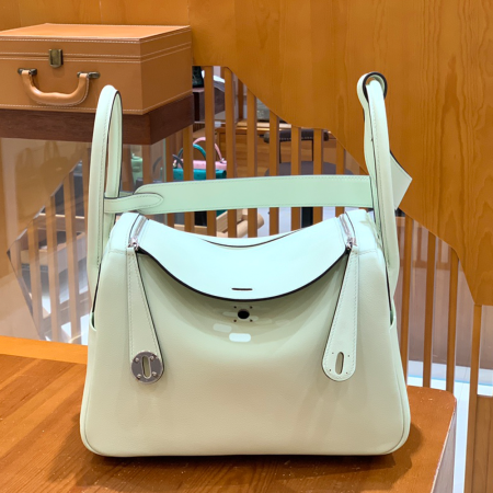 그린엘 에르메스 린디 26 스위프트 버블 그린 실버 버클