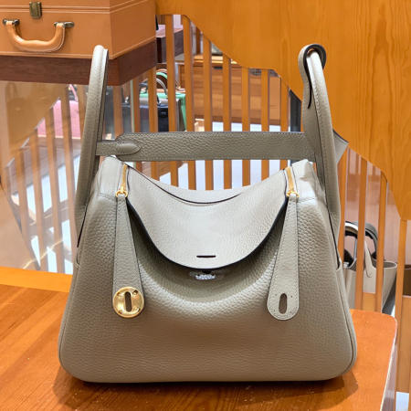 그린엘 에르메스 린디 26 그레이 골드 버클