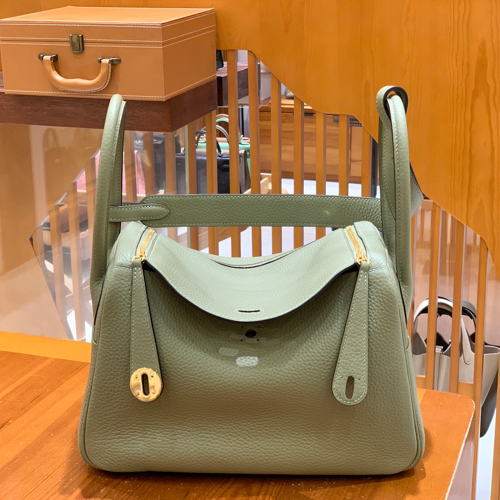 그린엘 에르메스 린디 26 세이지 그린 골드 버클