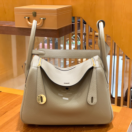 그린엘 에르메스 린디 26 터틀 그레이 골드 버클