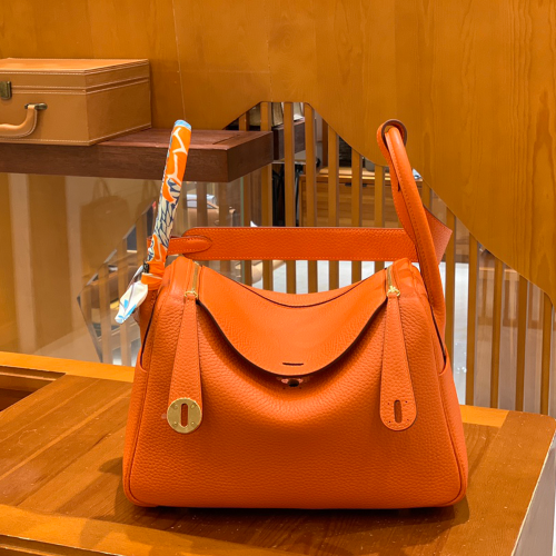 그린엘 에르메스 린디 26 오렌지 골드 버클