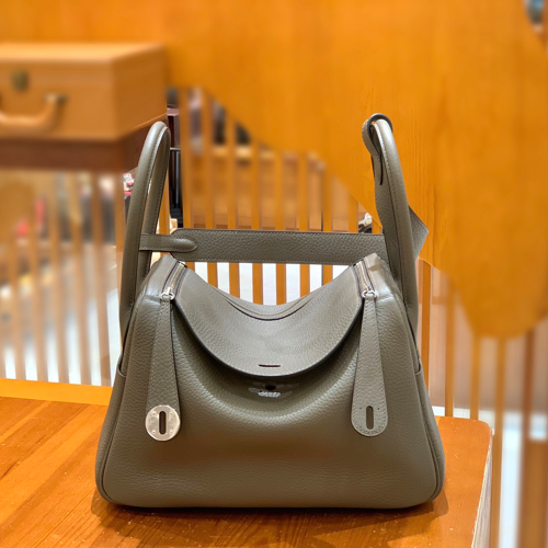 그린엘 에르메스 린디 26 퓨터 그레이 실버 버클
