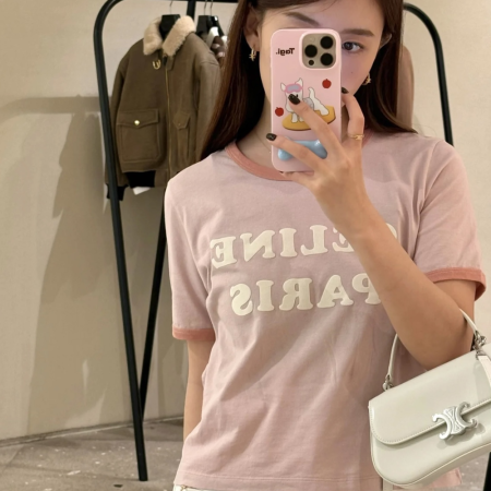 셀린느 파리스 코튼 저지 티셔츠