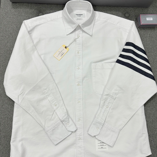 톰브라운 4바 스트라이프 옥스포드 오버사이즈 셔츠