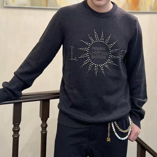 루이비통 엠벨리시드 롱 슬리브드 메리노 울 크루넥