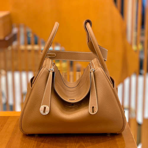 그린엘 에르메스 린디 30 골드 브라운 실버 버클