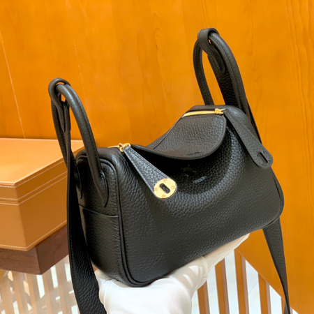 그린엘 에르메스 린디 미니 블랙 골드 버클