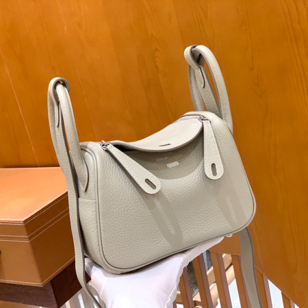 그린엘 에르메스 린디 미니 펄 그레이 실버 버클