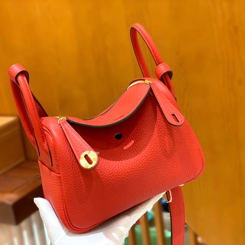 그린엘 에르메스 린디 미니 하트 레드 골드 버클