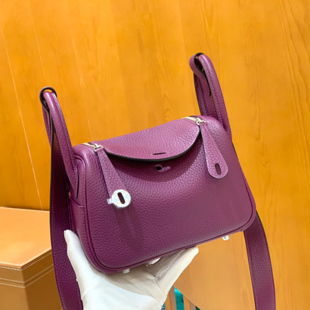 그린엘 에르메스 린디 미니 퍼플 실버 버클