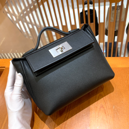 그린엘 에르메스 2424 백 미니 블랙 실버 버클