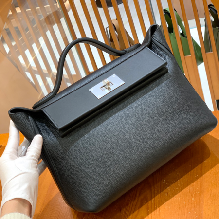 그린엘 에르메스 2424 백 미니 블랙 실버 버클