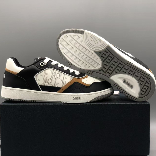 디올 B27 로우탑 스니커즈 블랙 화이트 베이지