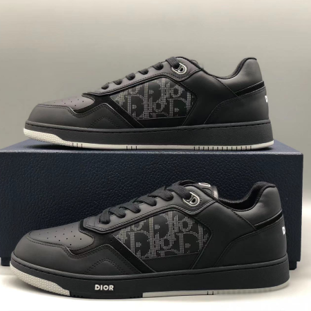 디올 B27 로우탑 스니커즈 오블리크 블랙