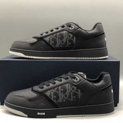 디올 B27 로우탑 스니커즈 오블리크 블랙