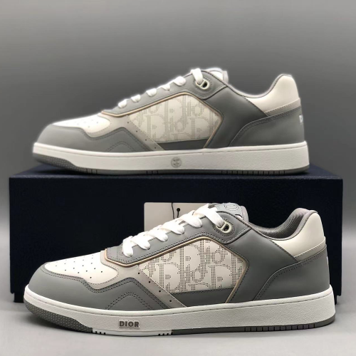 디올 B27 로우탑 스니커즈 오블리크 그레이/화이트