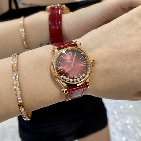 HW공장 쇼파드 해피 스포트 레드 다이얼 33mm 275378-5005