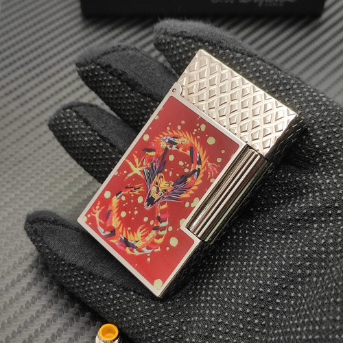 최고퀄 듀퐁 라이터 라인2 드래곤 버건디 스틸