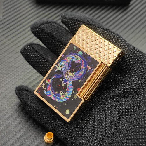 최고퀄 듀퐁 라이터 라인2 드래곤 퍼플 옐로우 골드