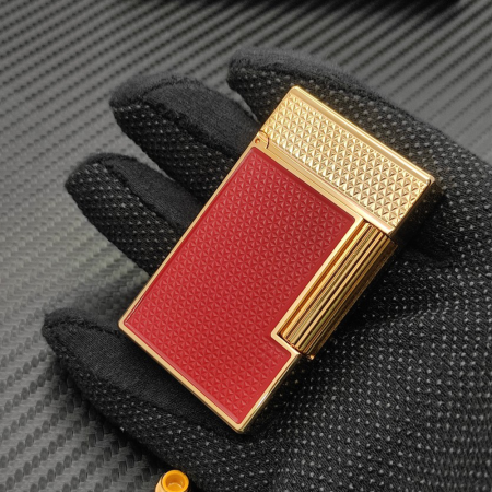최고퀄 듀퐁 라이터 라인2 기요셰 레드 옐로우 골드 CA16616Z