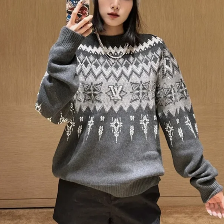 루이비통 엠벨리시드 울 캐시미어 블렌드 풀오버 1AGJUQ